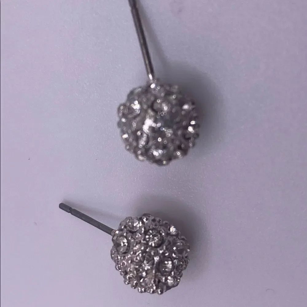 4/$20 Crystal Pave Ball Stud Earrings